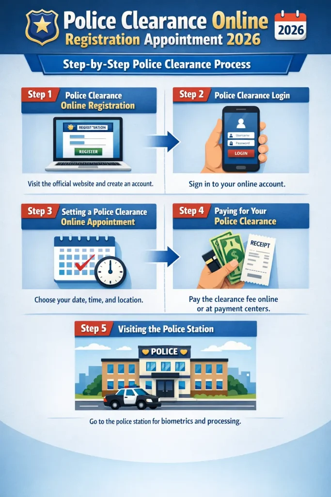 Police clearance online infographic Police clearance online infographic